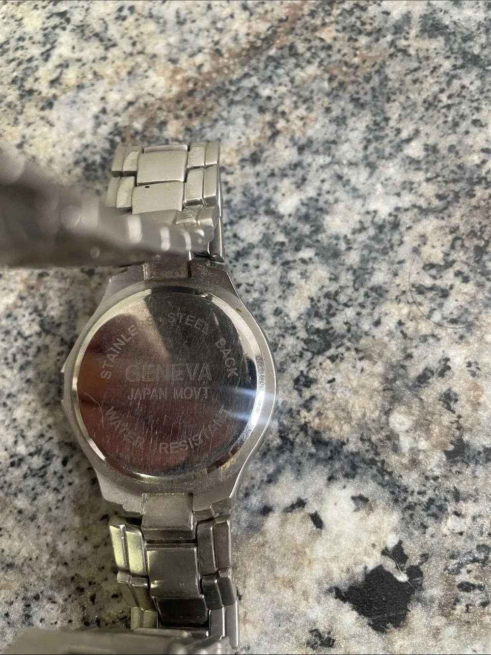 Geneva Silver Bracelet Watch with Blue Dial